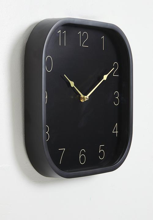 H&S - Cura Clock - Black