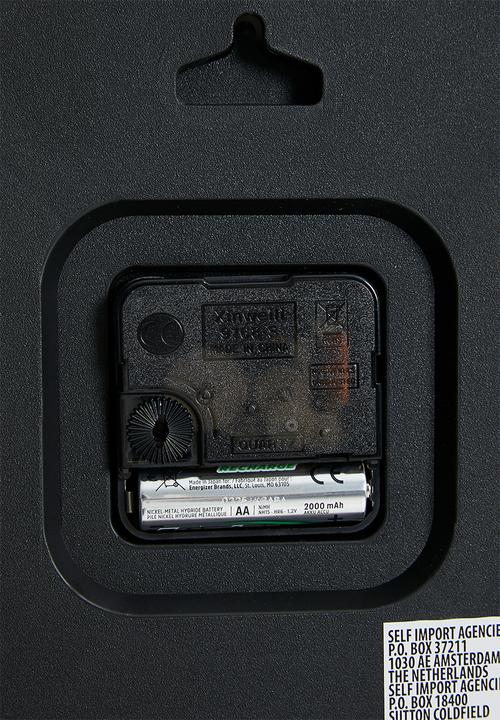 H&S - Cura Clock - Black