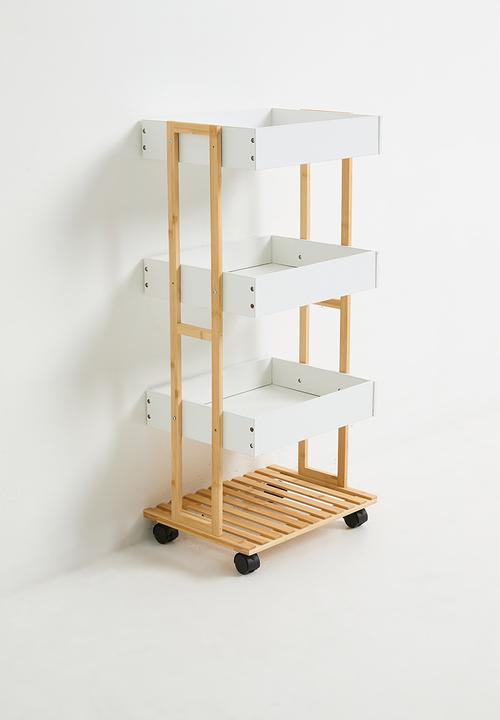 Bathroom Solutions - Storage Rack Trolley - Natural