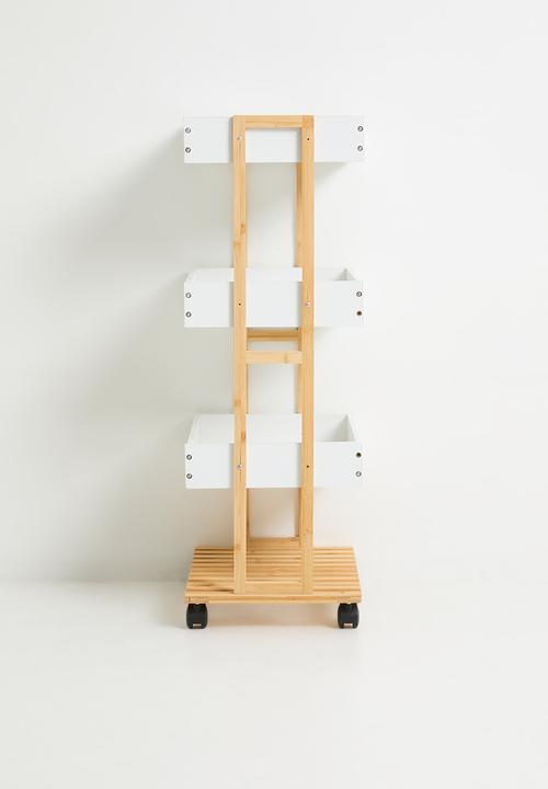 Bathroom Solutions - Storage Rack Trolley - Natural