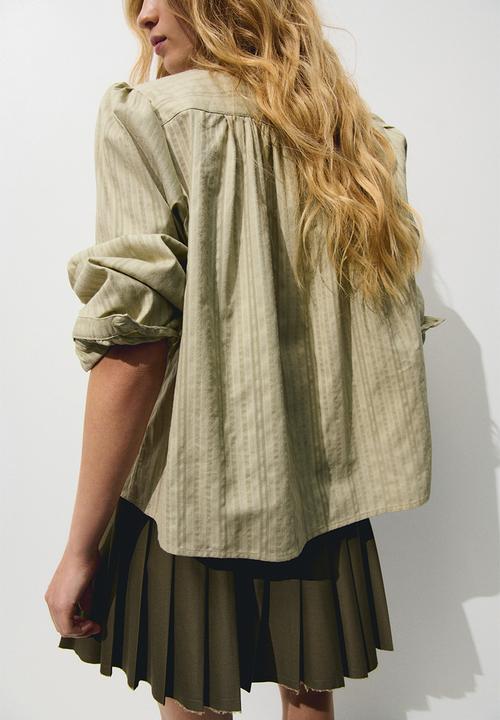 H&M - Cotton blouse - light dusty green