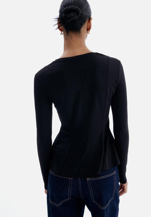 H&M - Peplum top - black
