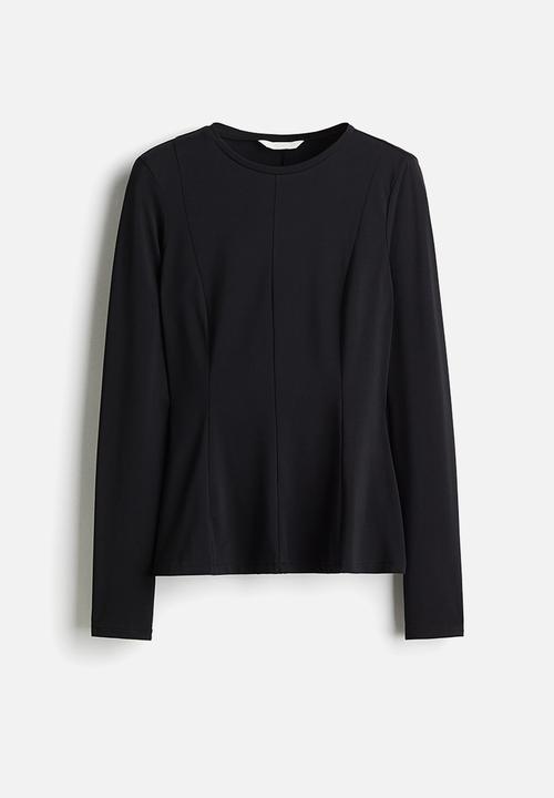 H&M - Peplum top - black