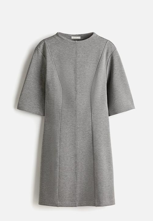 H&M - Scuba mini dress - grey marl