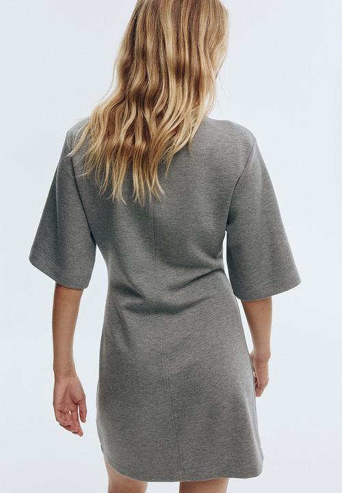 H&M - Scuba mini dress - grey marl