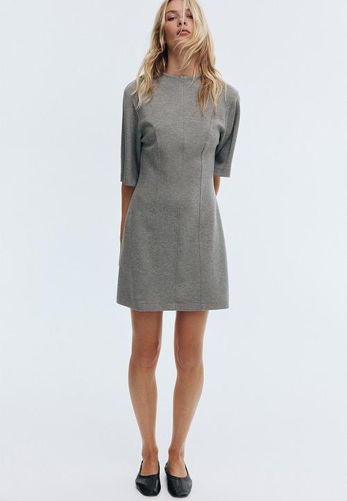 H&M - Scuba mini dress - grey marl