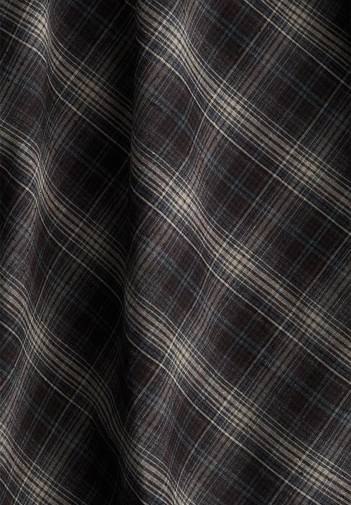 H&M - Circular cotton skirt - dark grey checked