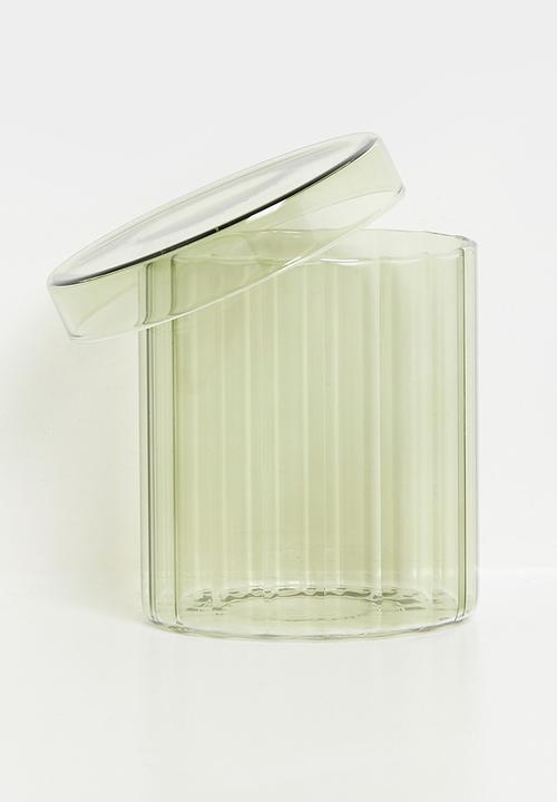 Bathroom Solutions - Regal Glass Storage Jar & Lid 550ml -Matcha