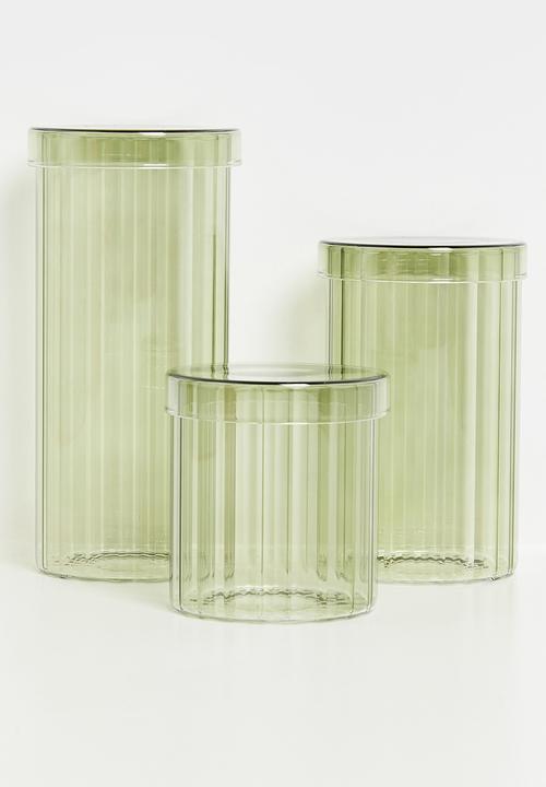 Bathroom Solutions - Regal Glass Storage Jar & Lid 550ml -Matcha