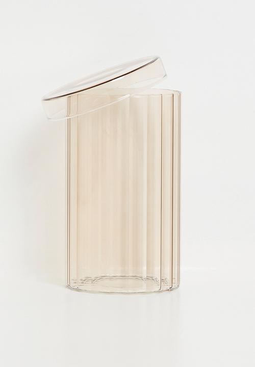 Bathroom Solutions - Regal Glass Storage Jar & Lid 850ml - Grey