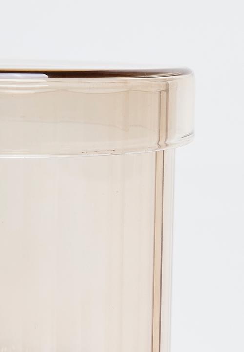 Bathroom Solutions - Regal Glass Storage Jar & Lid 850ml - Grey