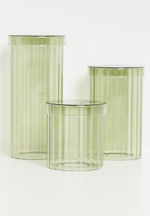 Bathroom Solutions - Regal Glass Storage Jar & Lid Large -Matcha