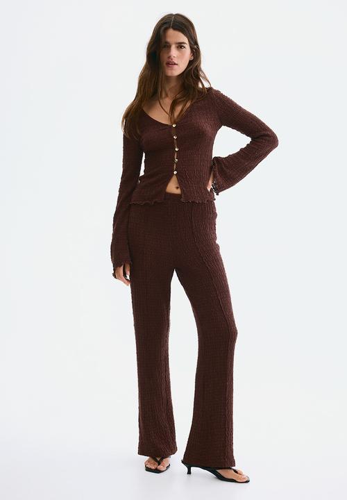 H&M - Overlock-detail cardigan - brown