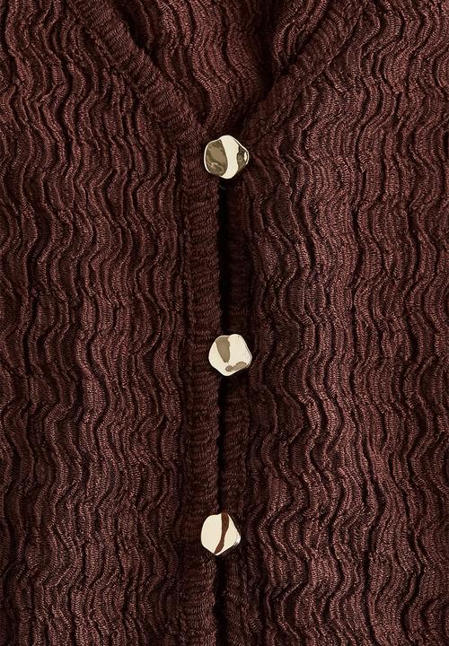 H&M - Overlock-detail cardigan - brown