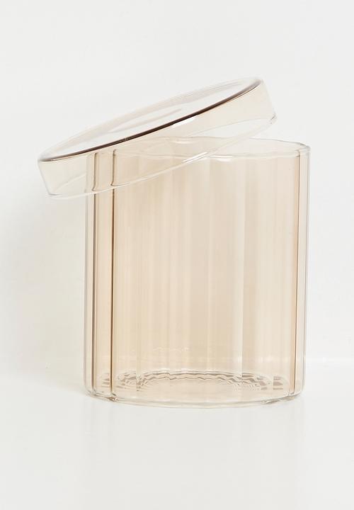 Bathroom Solutions - Regal Glass Storage Jar & Lid 550ml - Grey