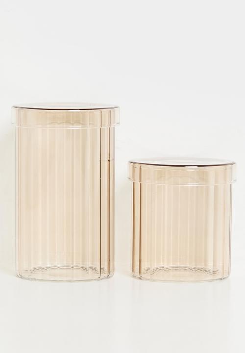 Bathroom Solutions - Regal Glass Storage Jar & Lid 550ml - Grey