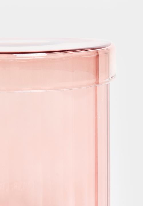 Bathroom Solutions - Regal Glass Storage Jar & Lid 550ml -Petal
