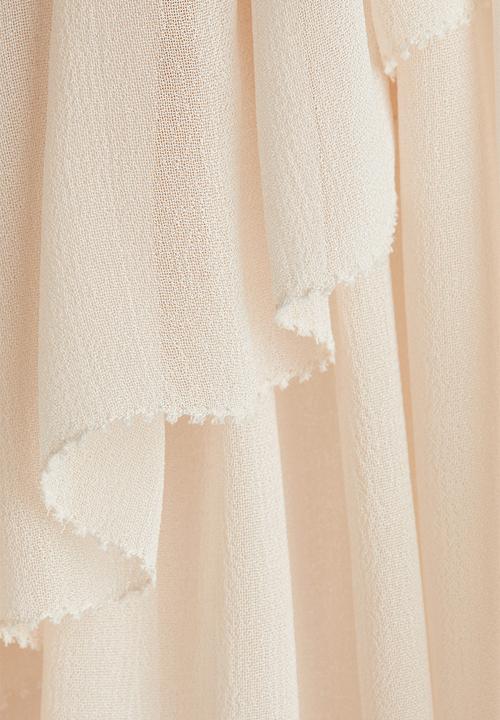 H&M - Flounced viscose blouse - light beige