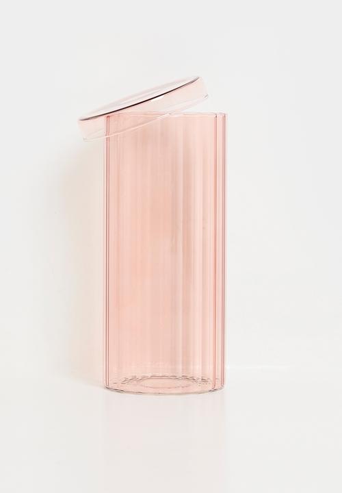 Bathroom Solutions - Regal Glass Storage Jar & Lid Large -Petal