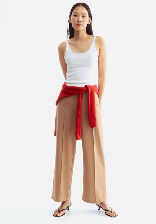 H&M - Crease-front trousers - dark beige
