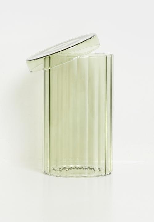 Bathroom Solutions - Regal Glass Stor Jar & Lid 850ml -Matcha