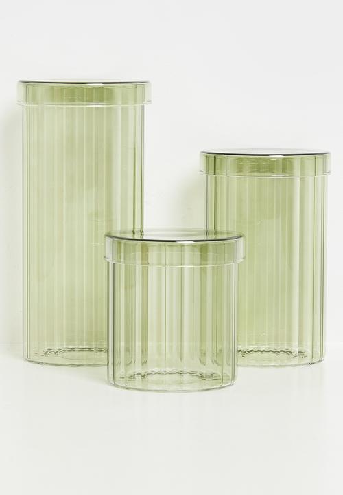 Bathroom Solutions - Regal Glass Stor Jar & Lid 850ml -Matcha