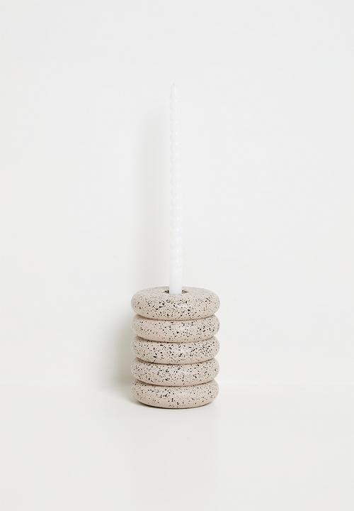 H&S - Twisted 20cm dinner candle set of 10 - White