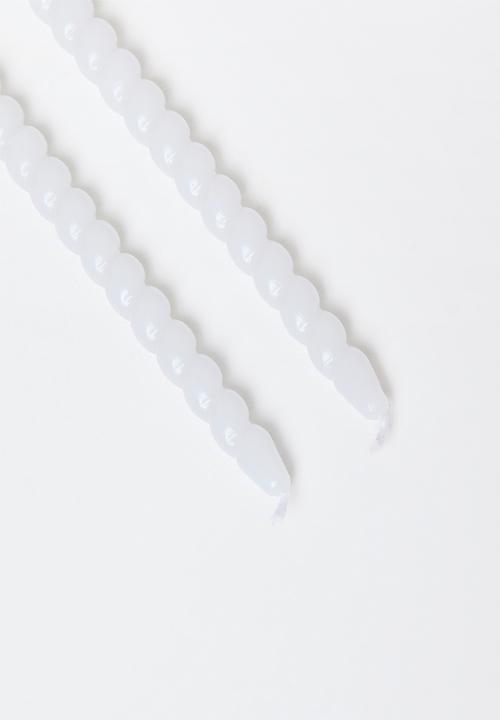H&S - Twisted 20cm dinner candle set of 10 - Grey