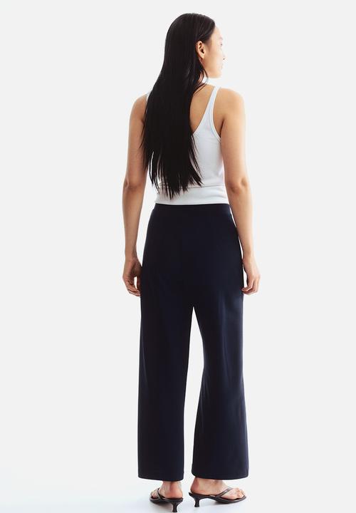 H&M - Crease-front trousers - navy blue