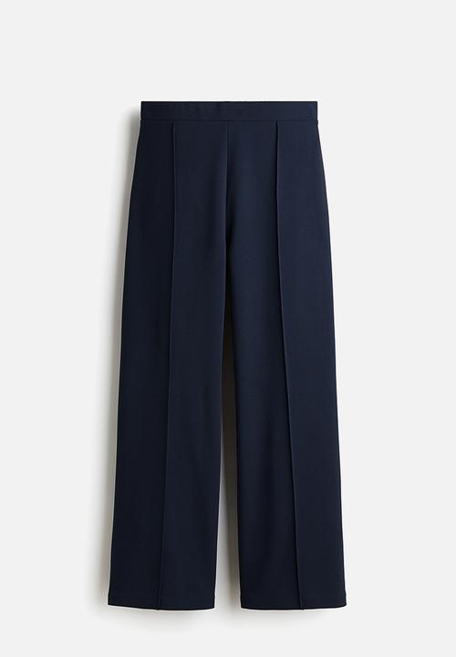 H&M - Crease-front trousers - navy blue