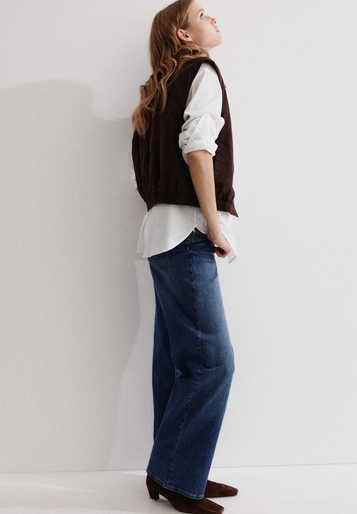 H&M - Corduroy-collar gilet - dark brown