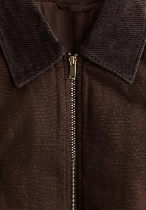 H&M - Corduroy-collar gilet - dark brown