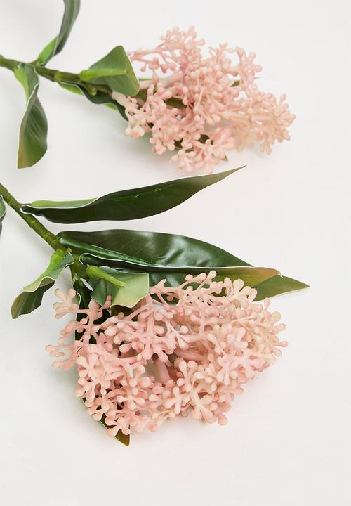 H&S - Artificial skimmia stem - Pink