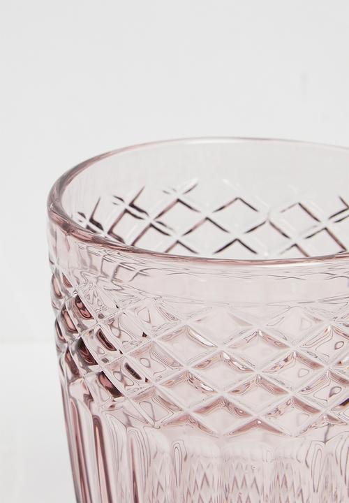 Excellent Houseware - Drinking Glass Blush - Set Of 6