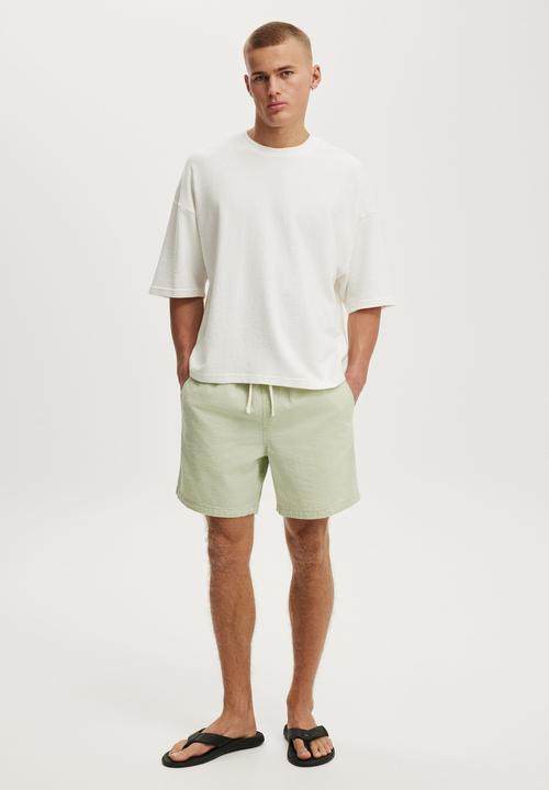 Cotton On - Cropped fit T-shirt - Vintage White Terry 
