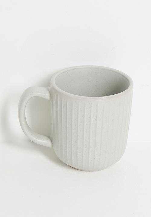 Excellent Houseware - Embossed mug set of 4 - Grey