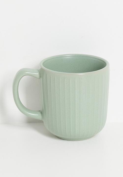 Excellent Houseware - Embossed mug set of 4 - Green