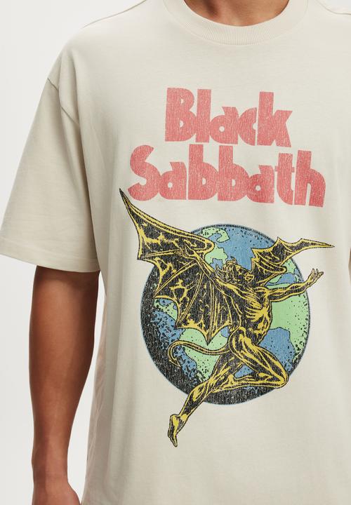 Cotton On - Everyday Fit Music T-Shirt - Lcn Bra Bone/Black Sabbath - Henry