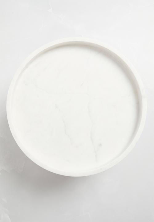 Sixth Floor - Marble cakestand - White