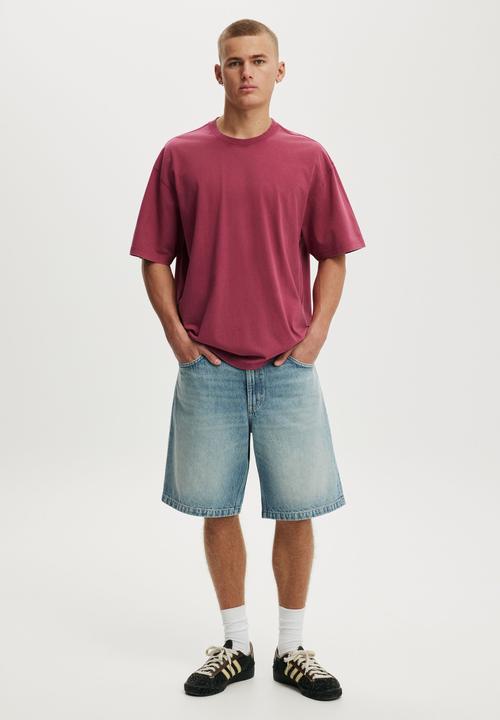 Cotton On - Everyday Fit T-shirt - Raspberry Wash