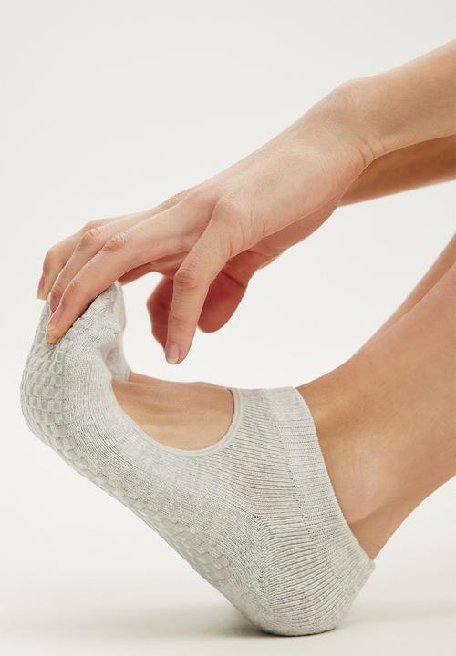 Cotton On - Performance plie sock - new grey marle