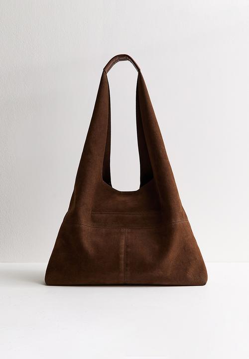 New Look - Suky Suedette Panel Hobo  Bag - Tan