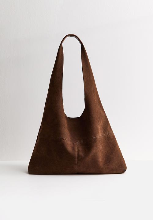 New Look - Suky Suedette Panel Hobo  Bag - Tan