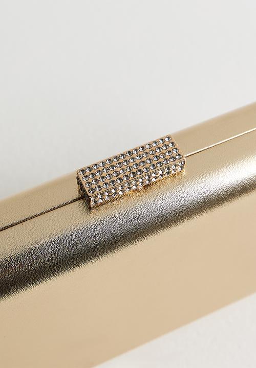 New Look - Gold Pu Box Clutch Bag - Gold