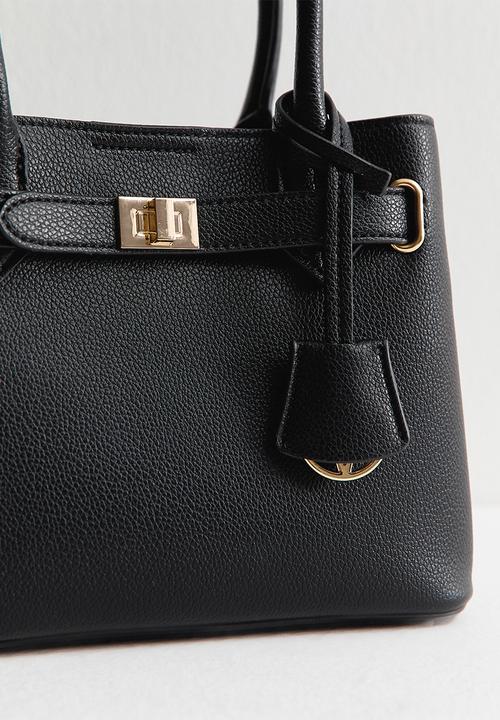 New Look - Mini Annie Belted Triple Comp Bag - Black