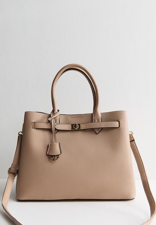 New Look - Annie Belted Triple Comp Bag - Mink