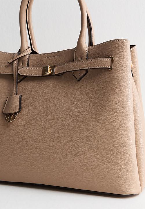 New Look - Annie Belted Triple Comp Bag - Mink