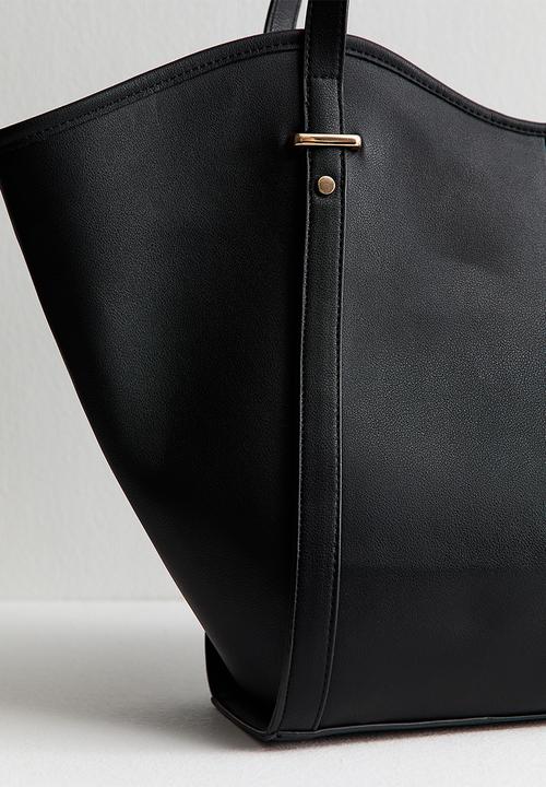 New Look - Melissa Winged Slouched Tote Bag - Black