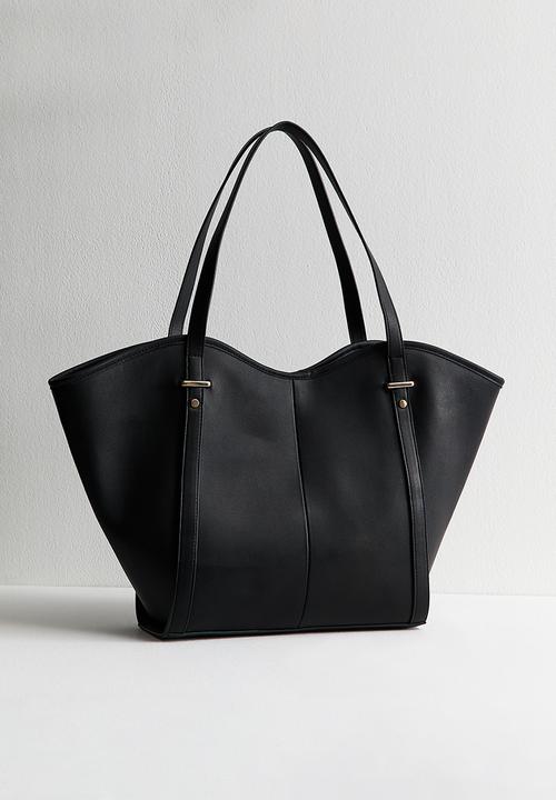 New Look - Melissa Winged Slouched Tote Bag - Black