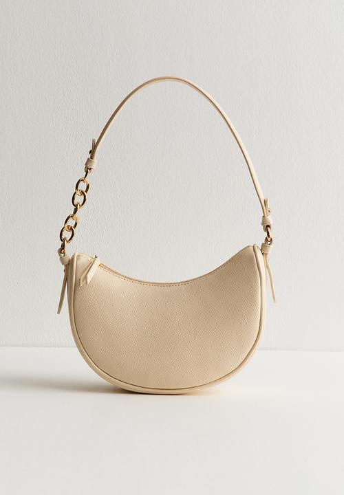 New Look - Chrissy Chain Suedette Mini Scoop  Bag - White